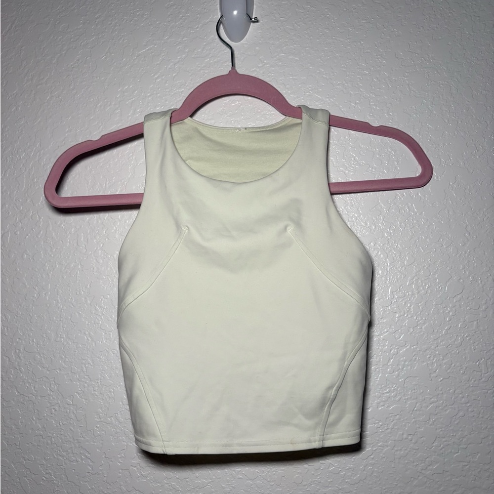 Women's Cream Sleeveless Top